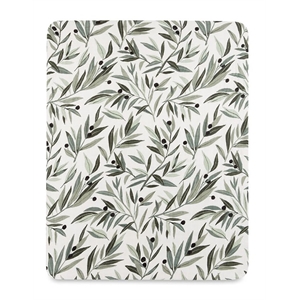 Babyletto 28x36&quot Modern Organic Cotton Midi Crib Sheet in Olive Branches