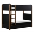 Babyletto Tiptoe Wood Twin Storage Trundle Bed in Black and Brown