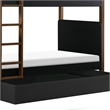 Babyletto Tiptoe Wood Twin Storage Trundle Bed in Black and Brown