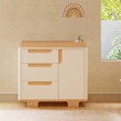 Babyletto Yuzu Modern 3-Drawer Pine Wood Changer Dresser in White/Natural