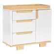 Babyletto Yuzu Modern 3-Drawer Pine Wood Changer Dresser in White/Natural