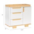 Babyletto Yuzu Modern 3-Drawer Pine Wood Changer Dresser in White/Natural