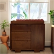 Babyletto Yuzu Modern 3-Drawer Pine Wood Changer Dresser in Natural Walnut