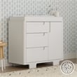Babyletto Yuzu Modern 3-Drawer Pine Wood Changer Dresser in White