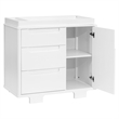 Babyletto Yuzu Modern 3-Drawer Pine Wood Changer Dresser in White