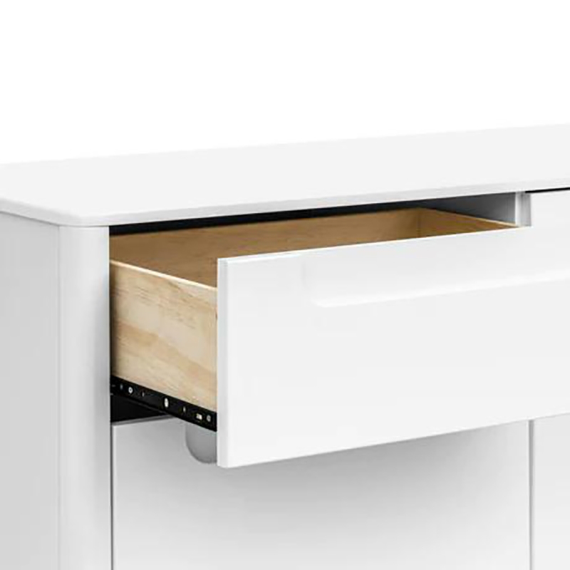 Babyletto Yuzu Modern 6-Drawer Pine Wood Double Dresser in White