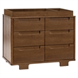 Babyletto Yuzu Modern 6-Drawer Pine Wood Double Dresser in Natural Walnut
