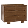 Babyletto Yuzu Modern 6-Drawer Pine Wood Double Dresser in Natural Walnut