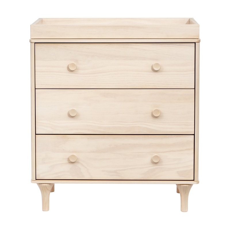 Babyletto Lolly Modern 3-Drawer Wood Changer Dresser in Washed Natural