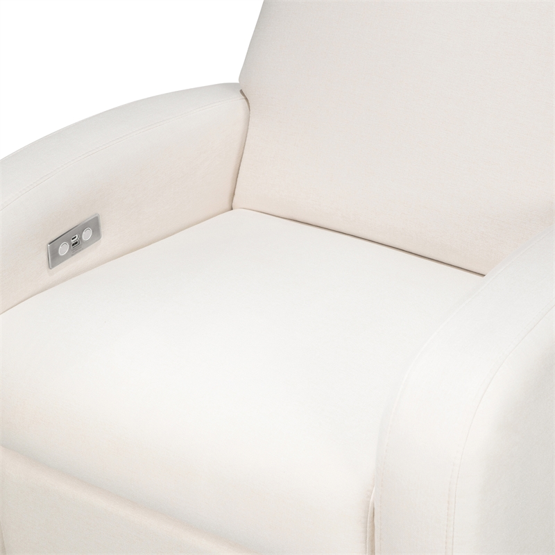Babyletto Nami Fabric Glider Recliner with Electronic Control and USB in Cream