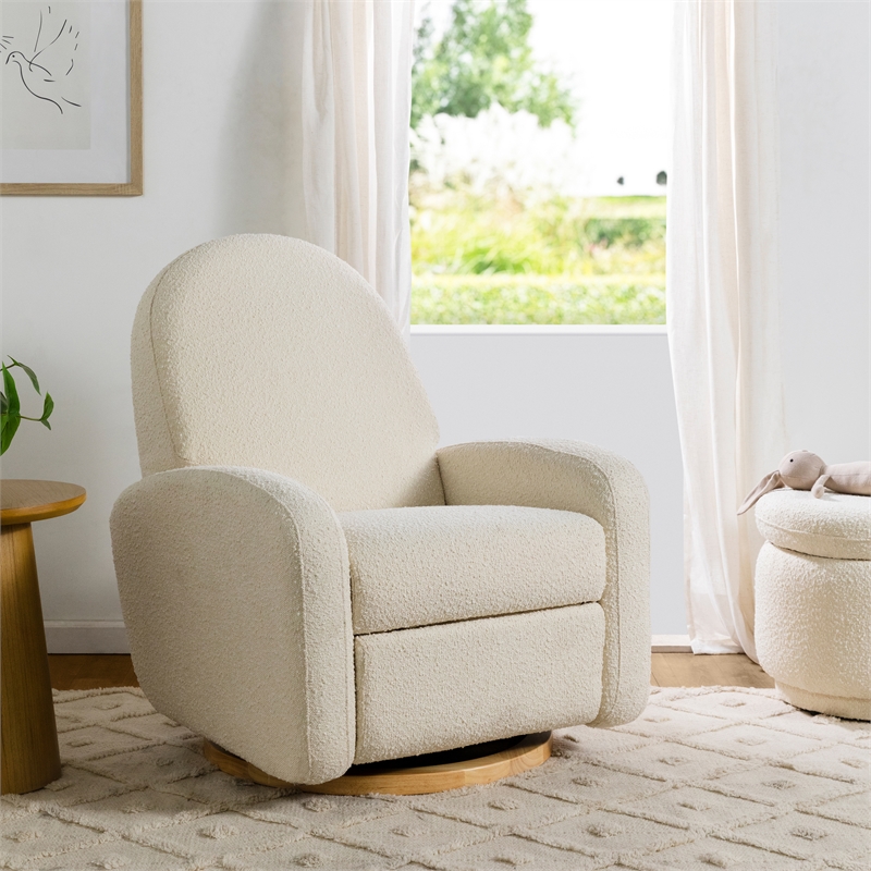 Babyletto Nami Fabric Glider Recliner with Electronic Control and USB in Ivory