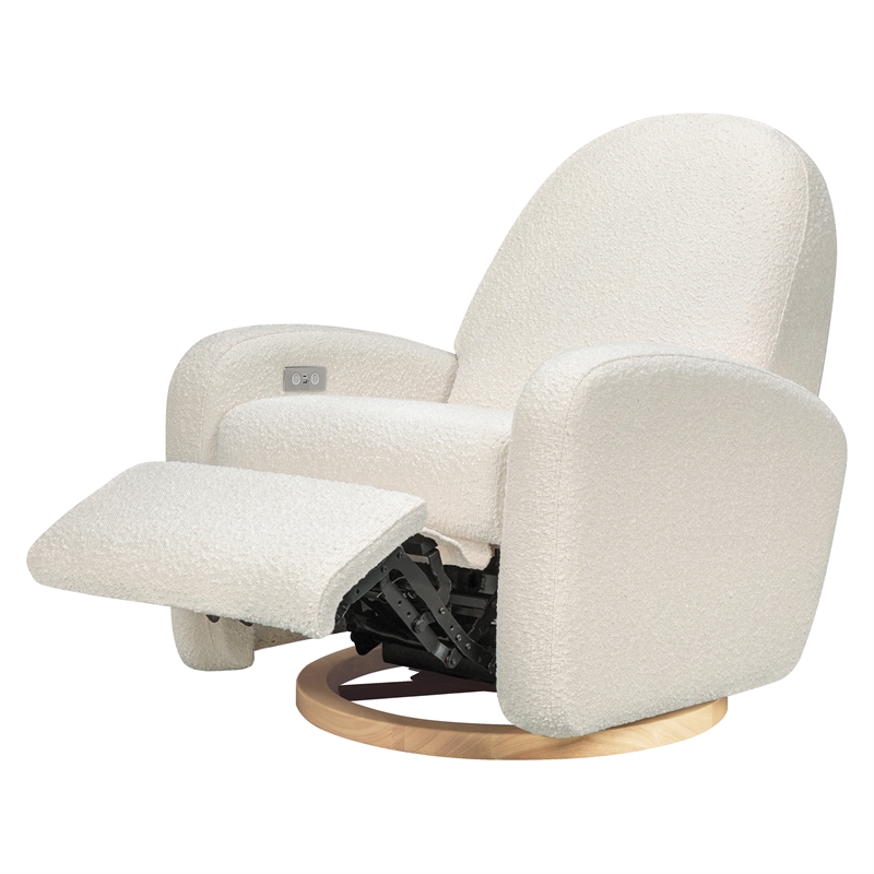 Babyletto Nami Fabric Glider Recliner with Electronic Control and USB in Ivory
