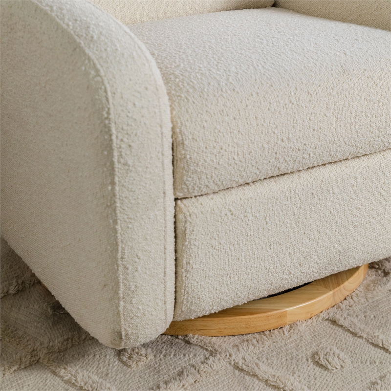 Babyletto Nami Fabric Glider Recliner with Electronic Control and USB in Ivory