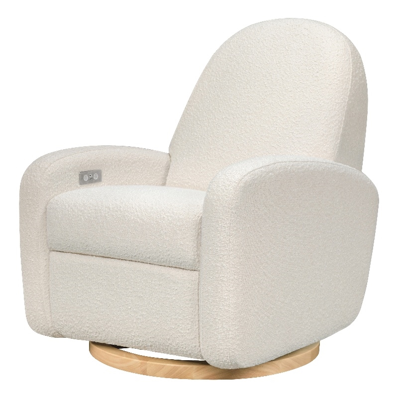 Babyletto Nami Fabric Glider Recliner with Electronic Control and USB in Ivory