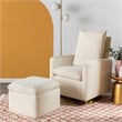 Babyletto Cali Fabric Swivel Glider with Pillowback in Ivory and Gold