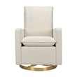 Babyletto Cali Fabric Swivel Glider with Pillowback in Ivory and Gold