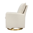 Babyletto Cali Fabric Swivel Glider with Pillowback in Ivory and Gold