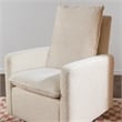 Babyletto Cali Fabric Swivel Glider with Pillowback in Ivory and Gold