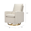 Babyletto Cali Fabric Swivel Glider with Pillowback in Ivory and Gold