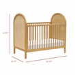 Babyletto Bondi Cane 3-in-1 Convertible Crib in Honey with Natural Cane