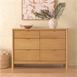 Babyletto Bondi Pine Wood 6-Drawers Bedroom Dresser in Honey