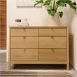 Babyletto Bondi Pine Wood 6-Drawers Bedroom Dresser in Honey