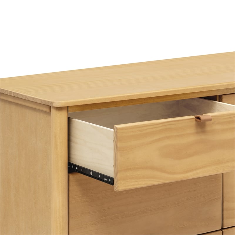 Babyletto Bondi Pine Wood 6-Drawers Bedroom Dresser in Honey