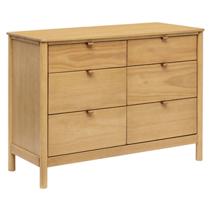 Babyletto Bondi Pine Wood 6-Drawers Bedroom Dresser in Honey