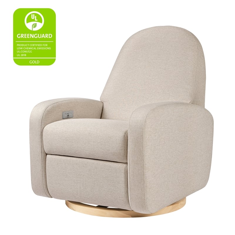 Babyletto Nami Glider Recliner w/Electronic Control and USB in Performance Beach
