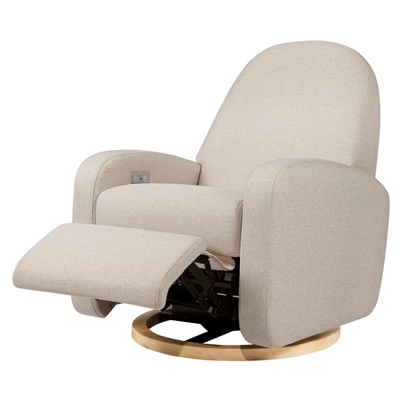 Babyletto Nami Glider Recliner w/Electronic Control and USB in Performance Beach