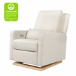 Babyletto Sigi Glider Recliner with Electronic Control and USB in Ivory Boucle