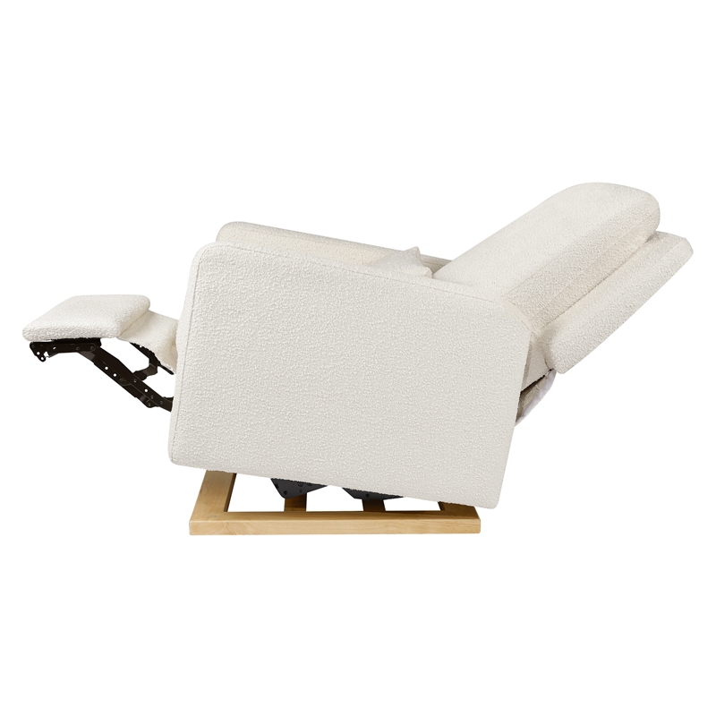 Babyletto Sigi Glider Recliner with Electronic Control and USB in Ivory Boucle