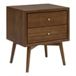 Babyletto Palma 2-Drawers Nightstand with USB Port in Natural Walnut