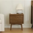 Babyletto Palma 2-Drawers Nightstand with USB Port in Natural Walnut