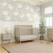 Babyletto Palma Mid-Century Solid Wood 4-in-1 Convertible Crib in Taupe