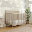 Babyletto Palma Mid-Century Solid Wood 4-in-1 Convertible Crib in Taupe