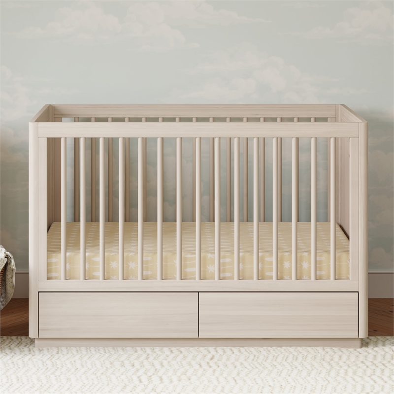 Babyletto Bento 3-in-1 Convertible Storage Crib in Washed Natural
