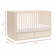 Babyletto Bento 3-in-1 Convertible Storage Crib in Washed Natural