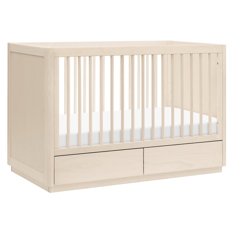 Babyletto Bento 3-in-1 Convertible Storage Crib in Washed Natural