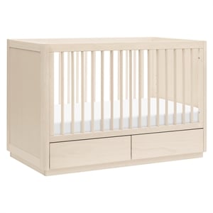 Babyletto Bento 3-in-1 Convertible Storage Crib in Washed Natural