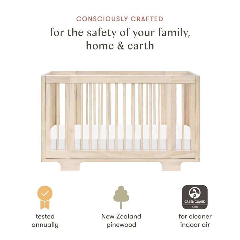 Babyletto Yuzu 8-in-1 Convertible Crib in Washed Natural