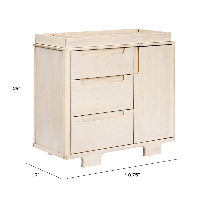 Babyletto Yuzu 3-Drawers Changer Dresser in Washed Natural