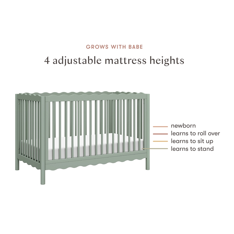 Babyletto Swell 4-in-1 Convertible Crib in Light Sage
