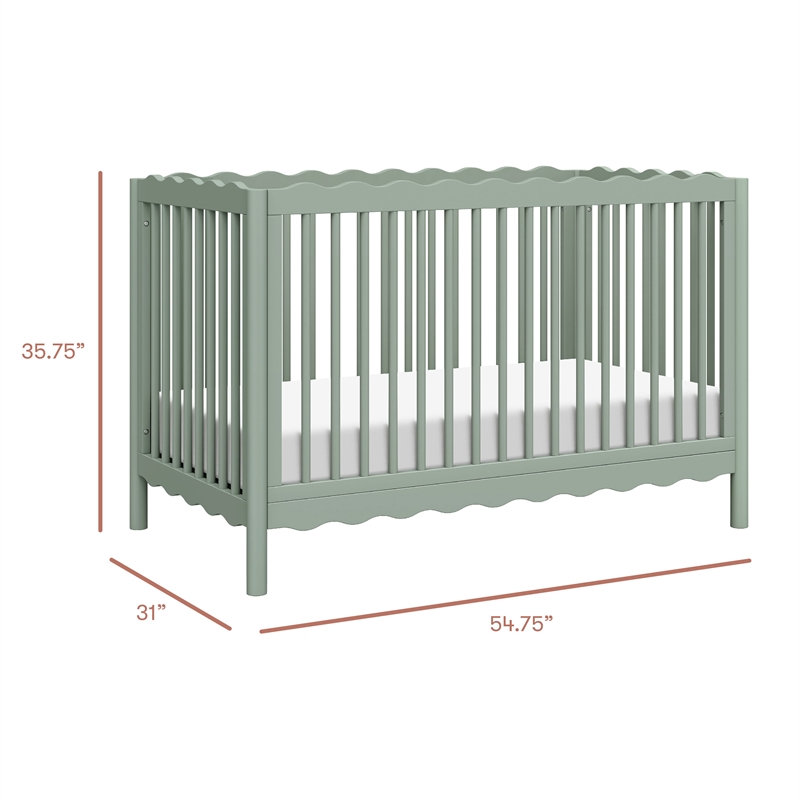 Babyletto Swell 4-in-1 Convertible Crib in Light Sage