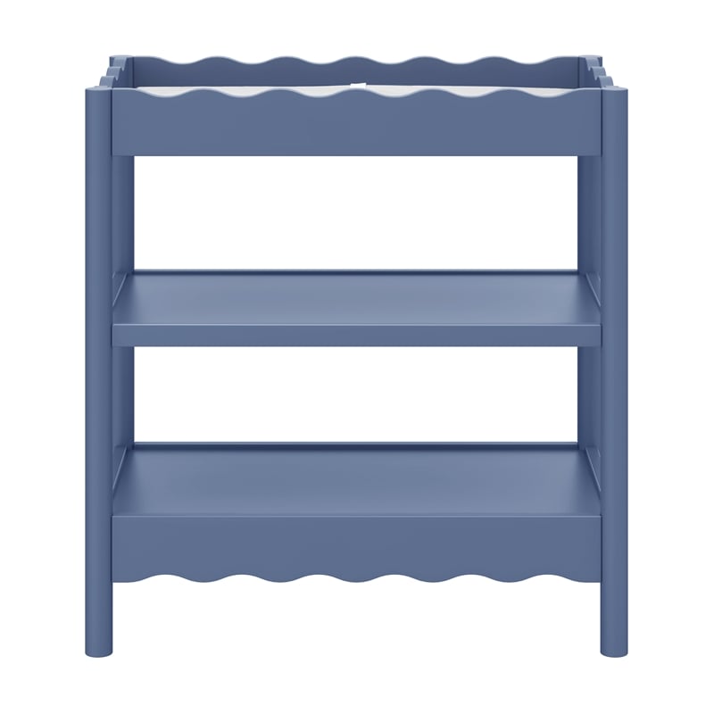 Babyletto Swell Changing Table with 2-Shelves in Cove Blue