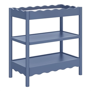 Babyletto Swell Changing Table with 2-Shelves in Cove Blue