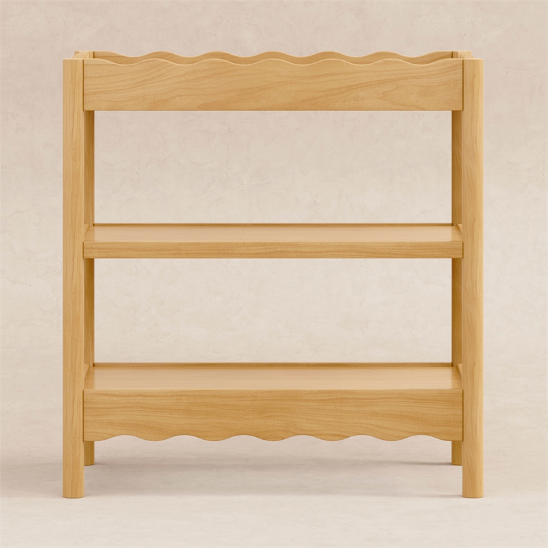 Babyletto Swell Changing Table with 2-Shelves in Honey