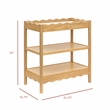 Babyletto Swell Changing Table with 2-Shelves in Honey