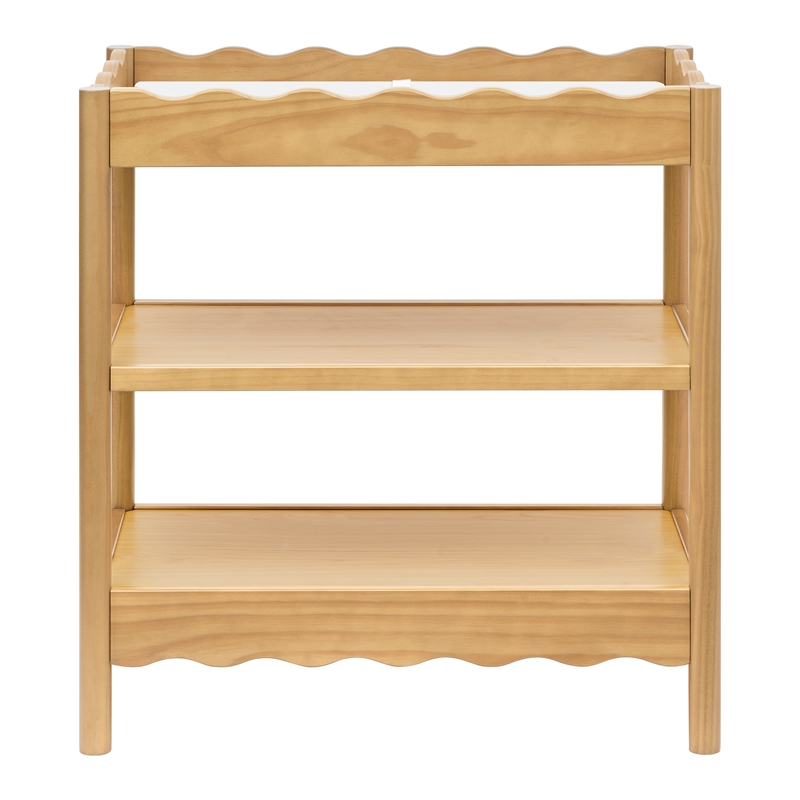 Babyletto Swell Changing Table with 2-Shelves in Honey