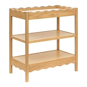Babyletto Swell Changing Table with 2-Shelves in Honey
